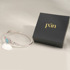 pān Infinity Bracelet— Blue Stone in Sterling Silver