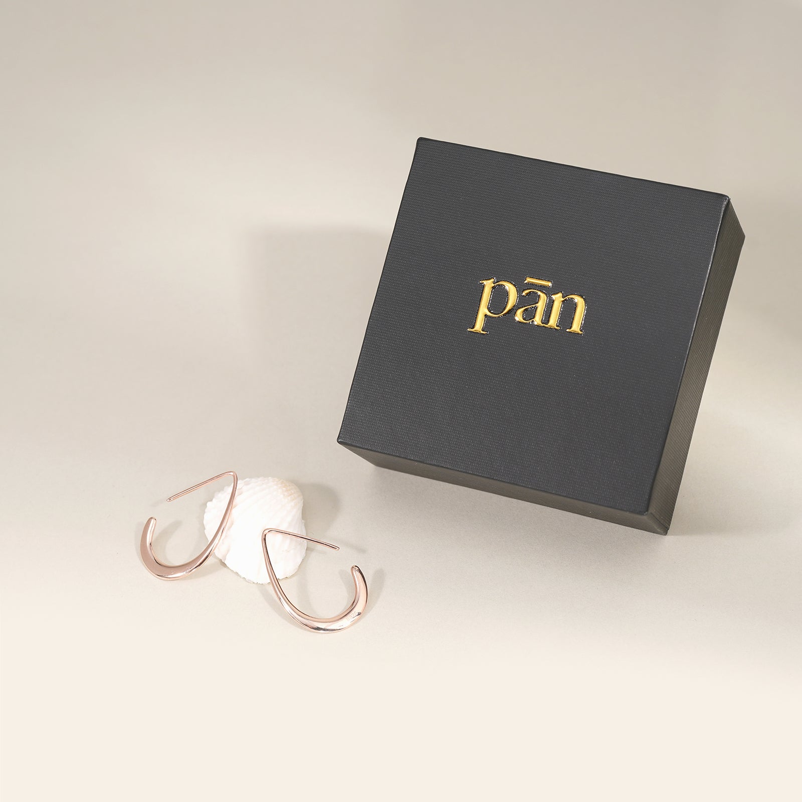 pān Teardrop Hook Earrings — Sterling Silver