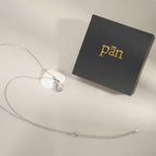 pān Blue Teardrop Sterling Silver Pendant Necklace