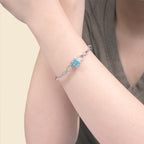 pān Infinity Bracelet— Blue Stone in Sterling Silver